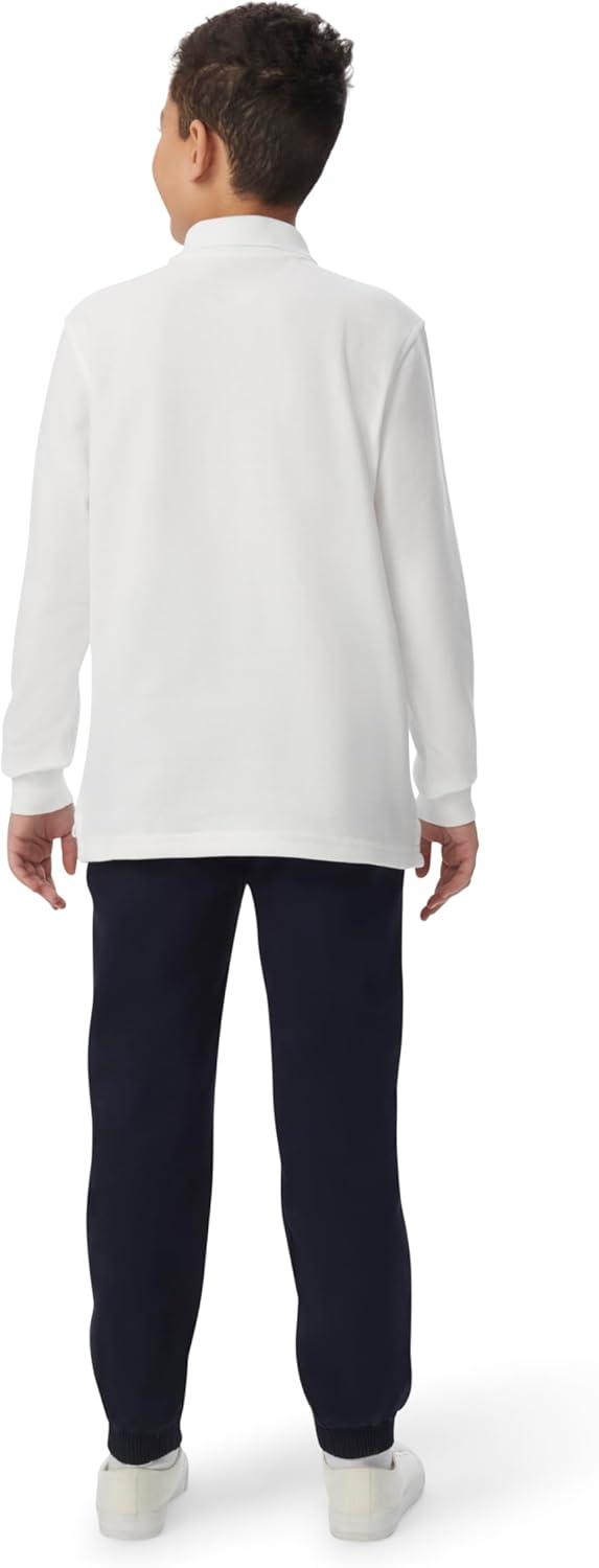 imageFrench Toast Boys Pique Polo School Uniform Shirt with Long Sleeves for Boys and GirlsYellow
