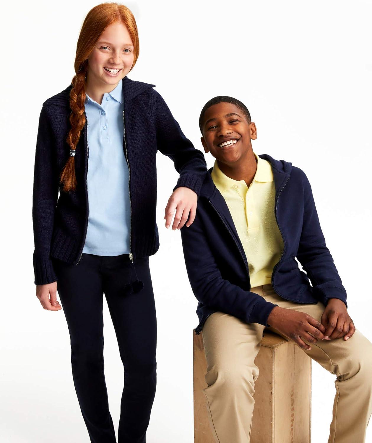 imageFrench Toast Boys Pique Polo School Uniform Shirt with Long Sleeves for Boys and GirlsYellow