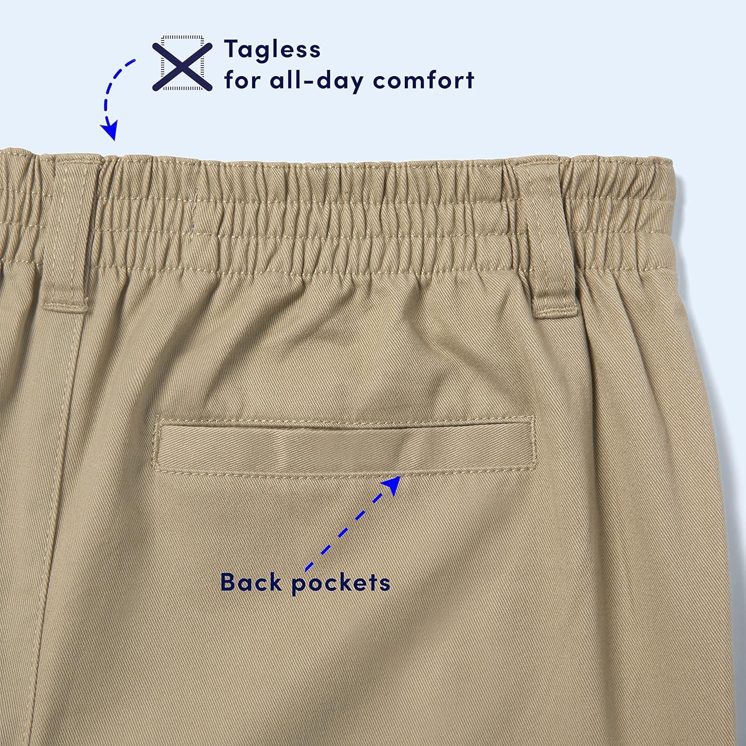 imageFrench Toast Boys PullOn Relaxed Fit School Uniform Pant Standard amp HuskyHeather Gray