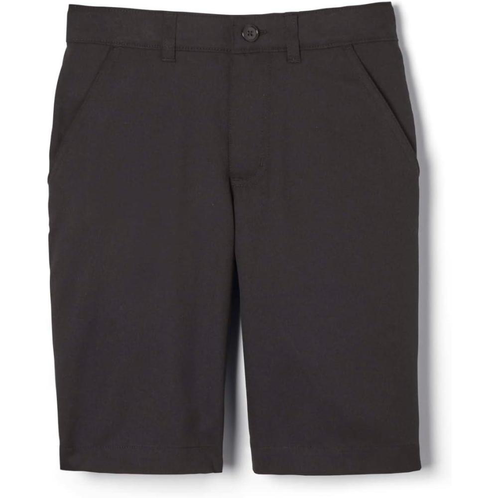 imageFrench Toast Mens Moisture Wicking Flat Front Stretch Microfiber Performance ShortBlack