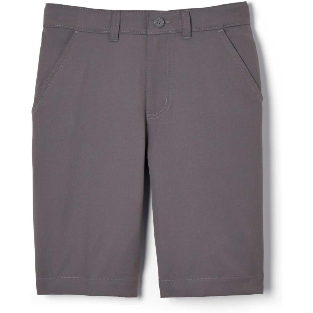 imageFrench Toast Mens Moisture Wicking Flat Front Stretch Microfiber Performance ShortGrey