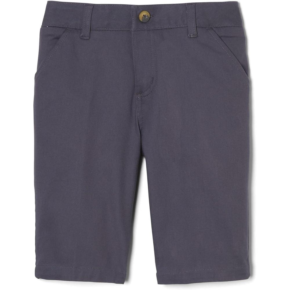 imageFrench Toast Womens Teen and Juniors Stretch Twill Bermuda ShortsSchool Uniform Grey