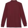 French Toast Boys Pique Polo School Uniform Shirt with Long Sleeves for Boys and Girls(Burgundy)