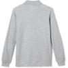 French Toast Boys Pique Polo School Uniform Shirt with Long Sleeves for Boys and Girls(Heather Gray)