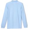 French Toast Boys Pique Polo School Uniform Shirt with Long Sleeves for Boys and Girls(Light Blue)