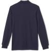 French Toast Boys Pique Polo School Uniform Shirt with Long Sleeves for Boys and Girls(Navy)