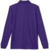 French Toast Boys Pique Polo School Uniform Shirt with Long Sleeves for Boys and Girls(Purple)