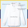 French Toast Boys Pique Polo School Uniform Shirt with Long Sleeves for Boys and Girls(Royal)