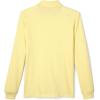 French Toast Boys Pique Polo School Uniform Shirt with Long Sleeves for Boys and Girls(Yellow)