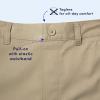French Toast Boys Pull-On Relaxed Fit School Uniform Pant (Standard & Husky)(Heather Gray)