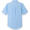 French Toast Boys Short Sleeve Classic Poplin Dress Shirt(Light Blue/White Gingham)
