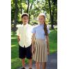 French Toast Girls’ Pleated Skirt(Khaki)