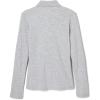French Toast Girls Plus Size’ Uniform Long Sleeve Polo with Picot Collar (Standard & Plus)(Heather Gray)