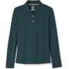 French Toast Girls Plus Size’ Uniform Long Sleeve Polo with Picot Collar (Standard & Plus)(Hunter)
