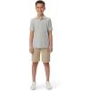 French Toast Kids’ Pique Polo (Standard & Husky)(Heather Gray)