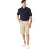 French Toast Men’s Moisture Wicking Flat Front Stretch Microfiber Performance Short(Khaki)