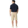 French Toast Men’s Moisture Wicking Flat Front Stretch Microfiber Performance Short(Khaki)