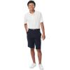 French Toast Men’s Moisture Wicking Flat Front Stretch Microfiber Performance Short(Navy)