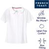 French Toast Peter Pan Collar Short Sleeve Blouse (Girls Standard & Plus Sizes), Blue,(White)