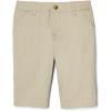 French Toast Women’s Teen and Juniors’ Stretch Twill Bermuda Shorts(Khaki)