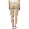 French Toast Women’s Teen and Juniors’ Stretch Twill Bermuda Shorts(Khaki Beige)