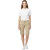 French Toast Women’s Teen and Juniors’ Stretch Twill Bermuda Shorts(Khaki Beige)