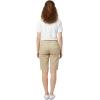 French Toast Women’s Teen and Juniors’ Stretch Twill Bermuda Shorts(Khaki Beige)