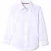French Toast Boys’ Expandable Collar Button Down Dress Shirt with Long Sleeves (Standard & Husky)(White)