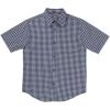 French Toast Boys Short Sleeve Classic Poplin Dress Shirt(Navy/White Gingham)