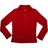 French Toast Girls Plus Size’ Uniform Long Sleeve Polo with Picot Collar (Standard & Plus)(Og Red)
