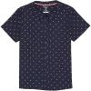 French Toast Peter Pan Collar Short Sleeve Blouse (Girls Standard & Plus Sizes), Blue,(Navy & White)
