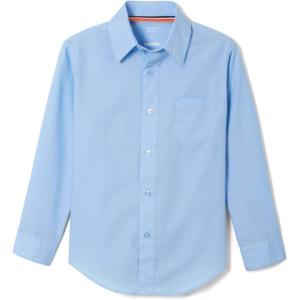 French Toast Boys’ Expandable Collar Button Down Dress Shirt with Long Sleeves (Standard & Husky)(Light Blue)