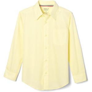 French Toast Boys’ Expandable Collar Button Down Dress Shirt with Long Sleeves (Standard & Husky)(Yellow)