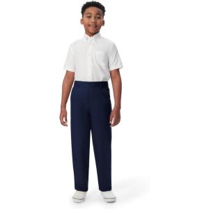 French Toast Boys Pull-On Relaxed Fit School Uniform Pant (Standard & Husky)(Navy)