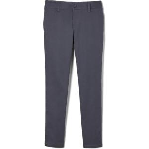 French Toast Girls’ Slim Fit Stretch Twill Pant(Heather Gray)