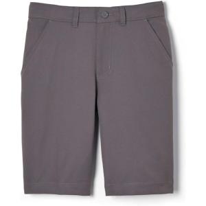 French Toast Men’s Moisture Wicking Flat Front Stretch Microfiber Performance Short(Grey)