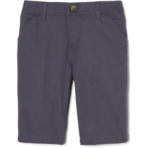 French Toast Women’s Teen and Juniors’ Stretch Twill Bermuda Shorts(School Uniform Grey)