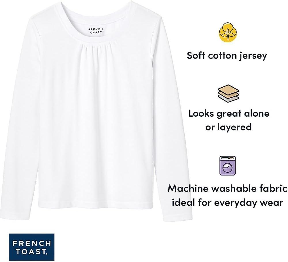 imageFrench Toast Girls Long Sleeve Crewneck Tee T ShirtBlack