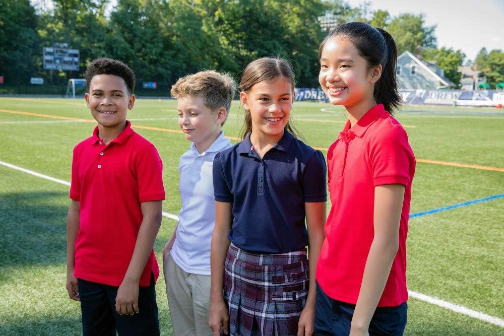 imageFrench Toast Girls Short Sleeve Stretch Pique Polo ShirtNavy