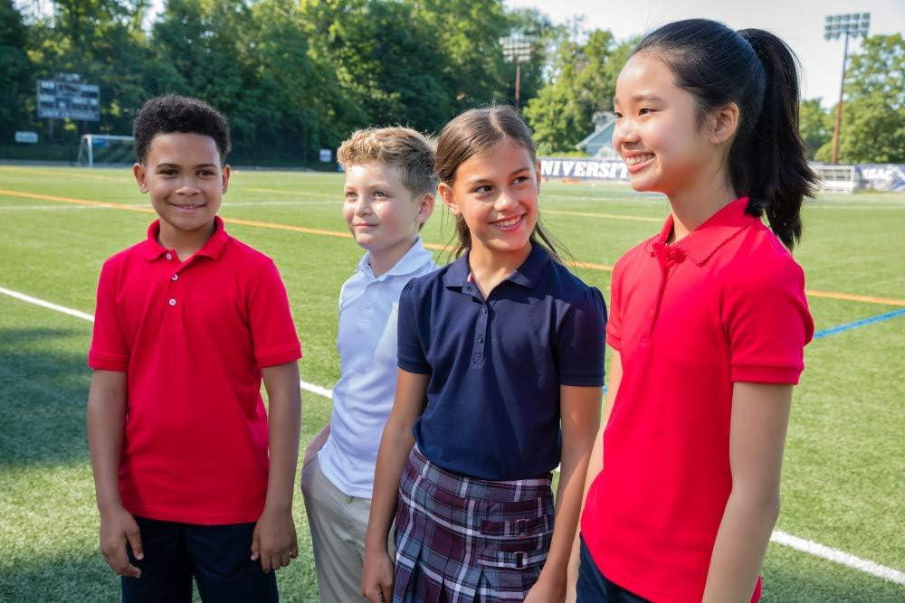imageFrench Toast Girls Short Sleeve Stretch Pique Polo ShirtNavy