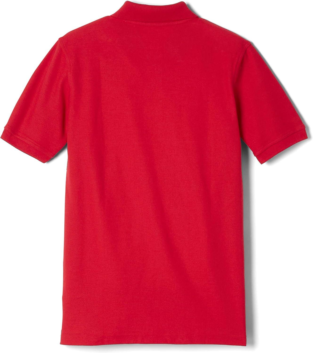 imageFrench Toast UnisexChild Short Sleeve Pique Polo Uniform Shirt Standard amp HuskyRed