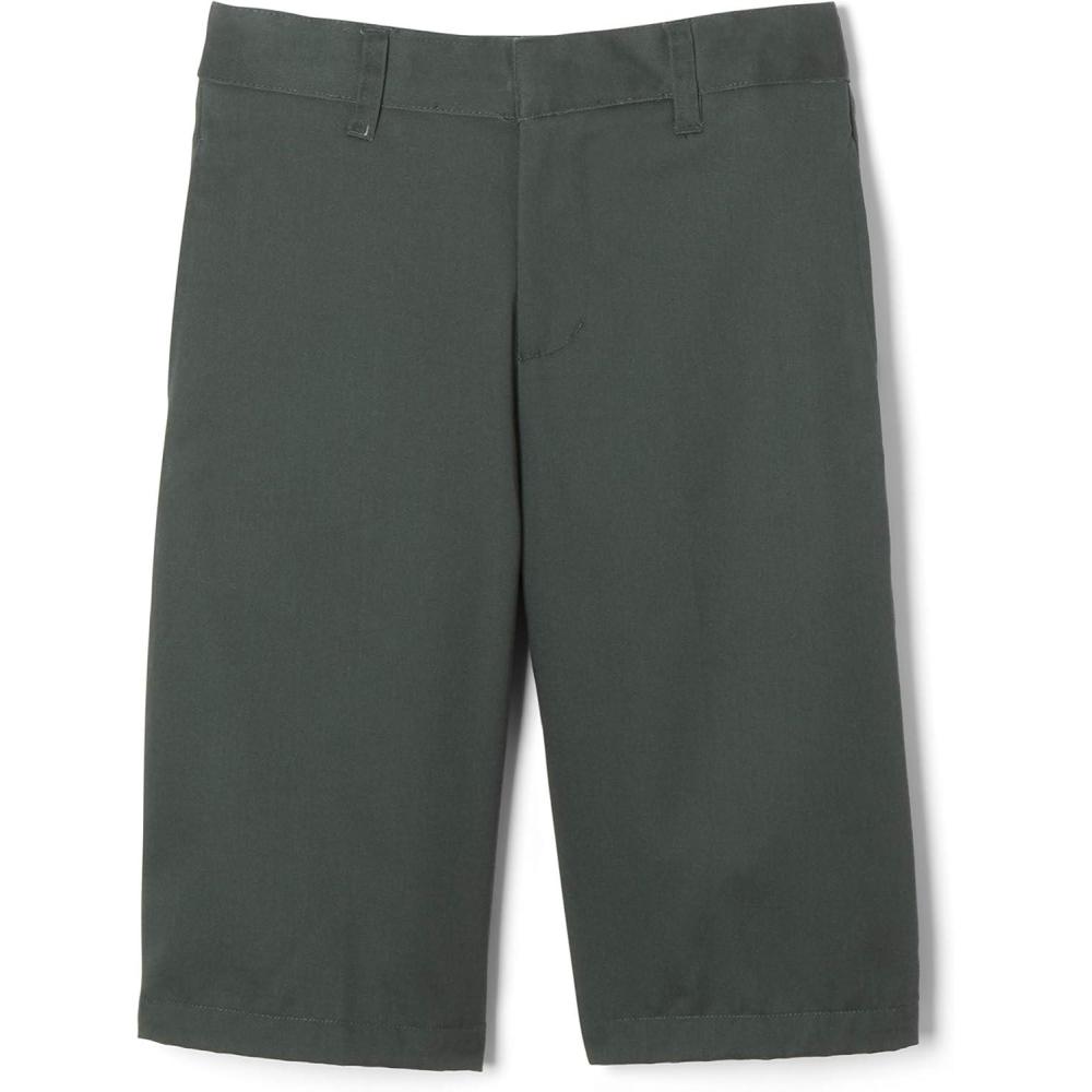 imageFrench Toast Boys Adjustable Waist Stretch Flat Front Shorts Standard amp Husky for School UniformHunter Green