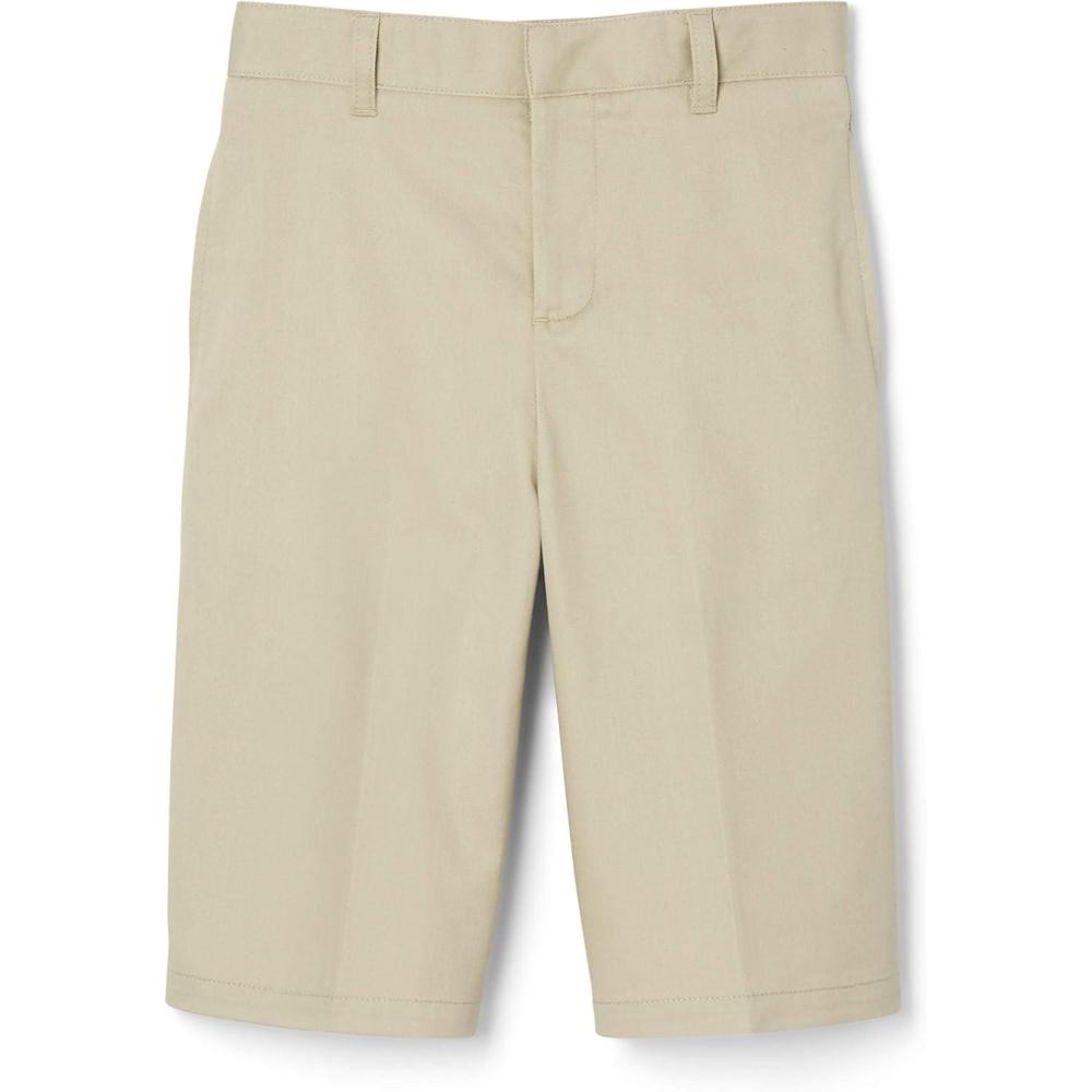 imageFrench Toast Boys Adjustable Waist Stretch Flat Front Shorts Standard amp Husky for School UniformKhaki
