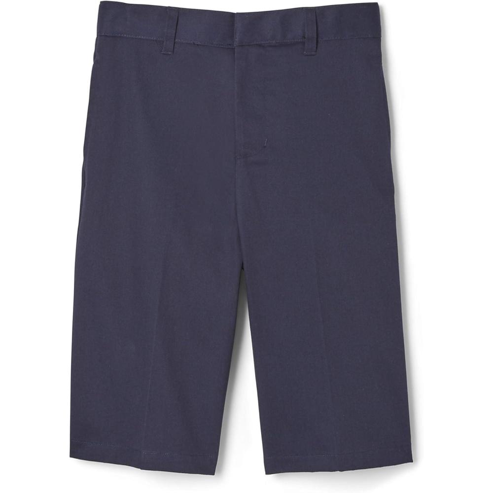 imageFrench Toast Boys Adjustable Waist Stretch Flat Front Shorts Standard amp Husky for School UniformNavy