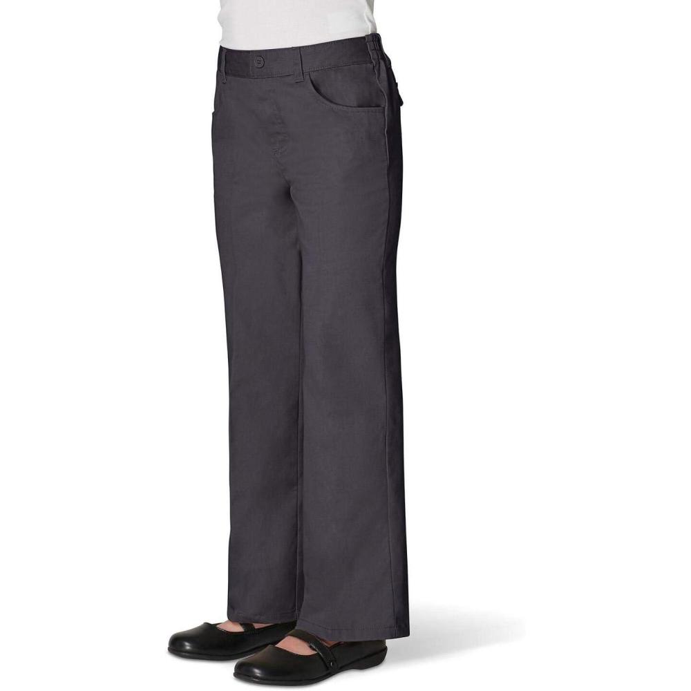 imageFrench Toast Girls PullOn Straight Fit Stretch Twill PantGray