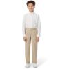 French Toast Boys’ Adjustable Waist Relaxed Fit Twill Pant (Standard, Slim & Husky)(Burgundy)