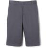 French Toast Boys’ Adjustable Waist Stretch Flat Front Shorts (Standard & Husky) for School Uniform(Heather Gray)