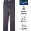 French Toast Boys’ Relaxed Fit Twill Pant with Adjustable Waist in Standard Slim and Husky(Heather Gray)