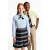 French Toast Girls’ Fitted Wrinkle-Resistant Long Sleeve Oxford Shirt(Light Blue)