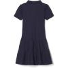 French Toast Girls Ruffle Pique Polo School Uniform Dress(Navy)
